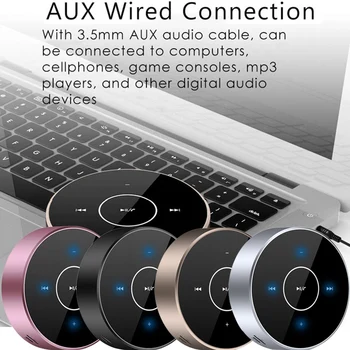 

Bluetooth Speakers Outdoor Rechargeable Portable Mini Speaker 4 Hours Playtime with 3.5mm AUX Interface