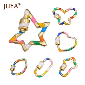 

Juya Trendy Lock Hook Spiral Clasps Popular Hanging Chain Pendants DIY Jewelry Making Accessories Necklace Bracelets Hand Made