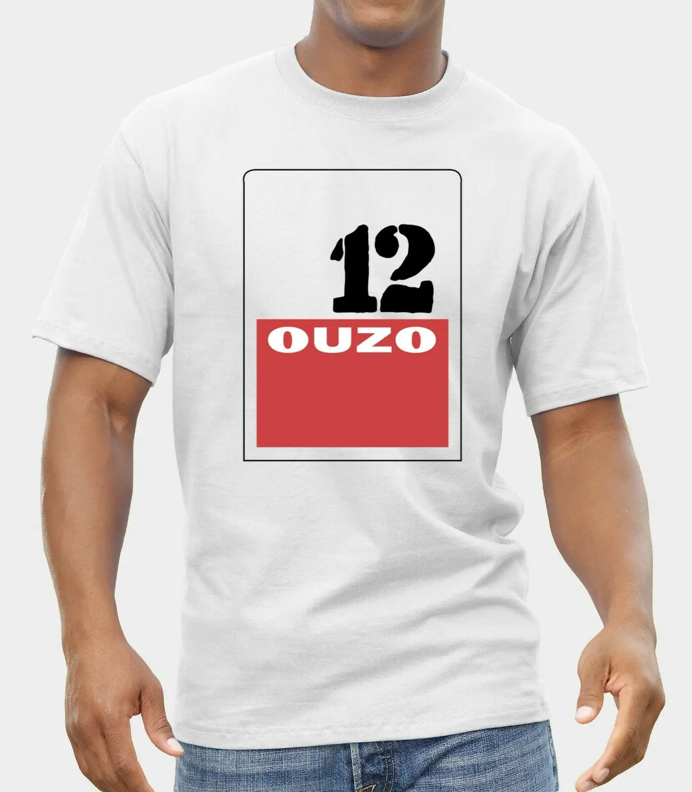 Ouzo 12 Greec Drings Logo T-Shirt Men Shirt Grey White S-3Xl |