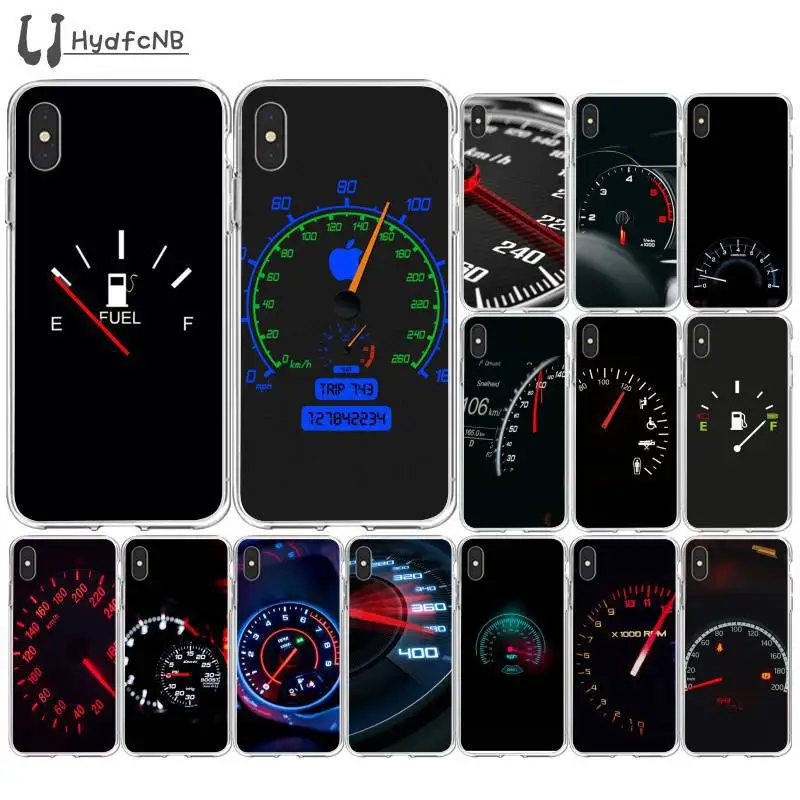 

LJHYDFCNB Cool car speedometer TPU Soft Silicone Phone Case Cover for iPhone 11 pro XS MAX 8 7 6 6S Plus X 5 5S SE XR cover