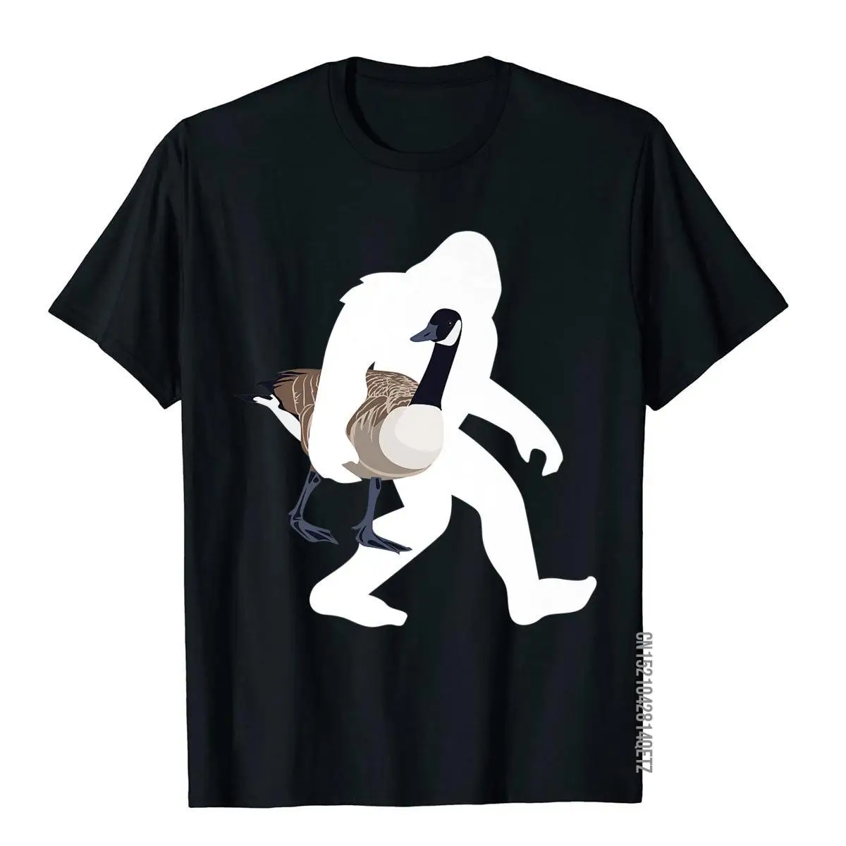 Bigfoot Carry Canadian Goose Funny Hunter Gift Nuovo Design Stampato Top Tees T-Shirt In Cotone Stile Semplice