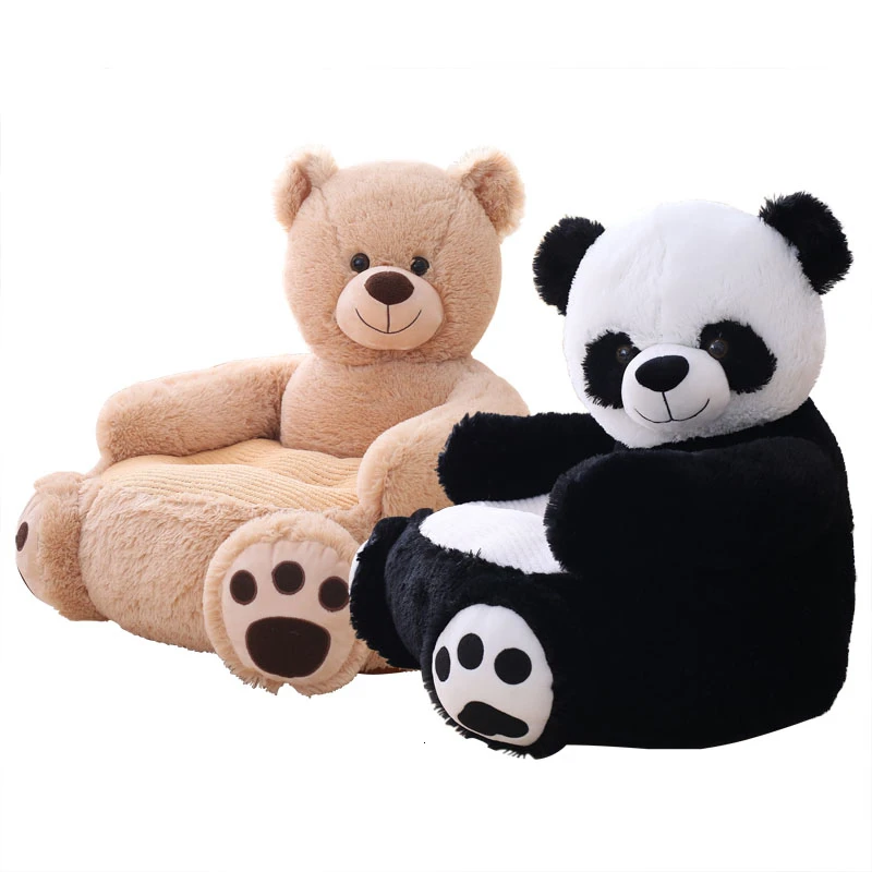 Прекрасный плюшевый панда детское кресло-диван ткань искусство ребенок ленивые люди одно место маленький диван табурет татами фасоли мешок зитзак детская кровать
