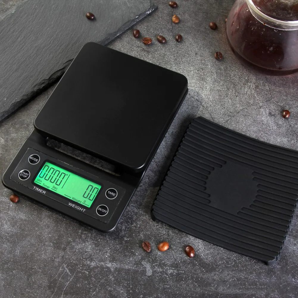 3 5kg 0.1g Digital Electronic Timing Coffee Scale LCD screen High Precision Food Jwely Weighing Tool for restaurant hotel bakery