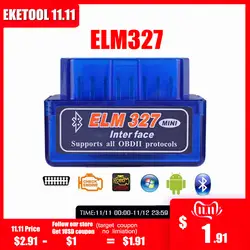 ELM327 V2.1 Bluetooth OBD OBD2 код читателя CAN-BUS поддерживает мультибрендовые автомобили многоязычный ELM 327 BT V2.1 работает Android/PC C