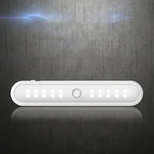 Батарея 20 светодиодный Интеллектуальный индукционный лампа для платяного шкафа, мини-Инфракрасный телесный датчик для шкафа, ночник