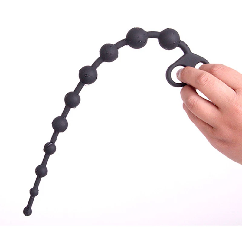 Силиконовые анальные шарики 33 см/13 дюймов Длинные Анальная пробка массажер для