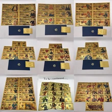 Serie de Mng jpones one punch/hunter/JoJo/sprited wy/Zeld/Super Hero, trjets de plástico dords pr fnáticos, billetes de bnco de recuerdo|Billetes de oro|  