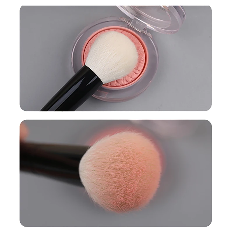 Z145s Professional Handmade Makeup Brushes Soft Saikoho Goat Hair Small Round Blush Brush Ebony Handle Make Up Brush 5