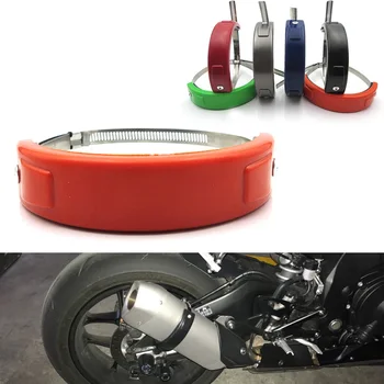 

Motorcycle Accessories Universal Fit 100MM-140MM Oval Exhaust Protector Can Cover For YAMAHA XJR1200 XJR1300 YZF-600 R6 YZF-R1