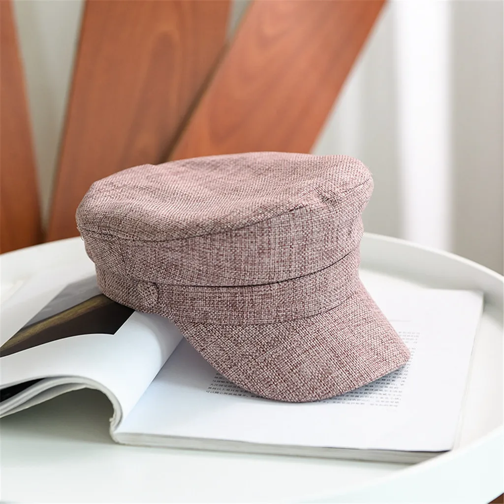 Новая Винтажная женская зимняя Осенняя модная шапка берет корейского художника берет продавца газет Повседневная однотонная женская берет шляпа