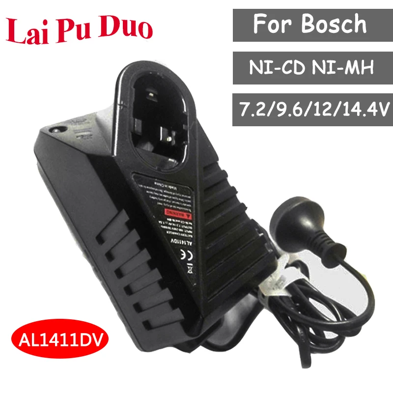 

Charger For Bosch 7.2V/GSR9.6/12V/14.4V Replacement Power Tool Battery Charger NI-CD NI-MH AL1411DV GSR7.2-2,GSB12-2,GSR12-2