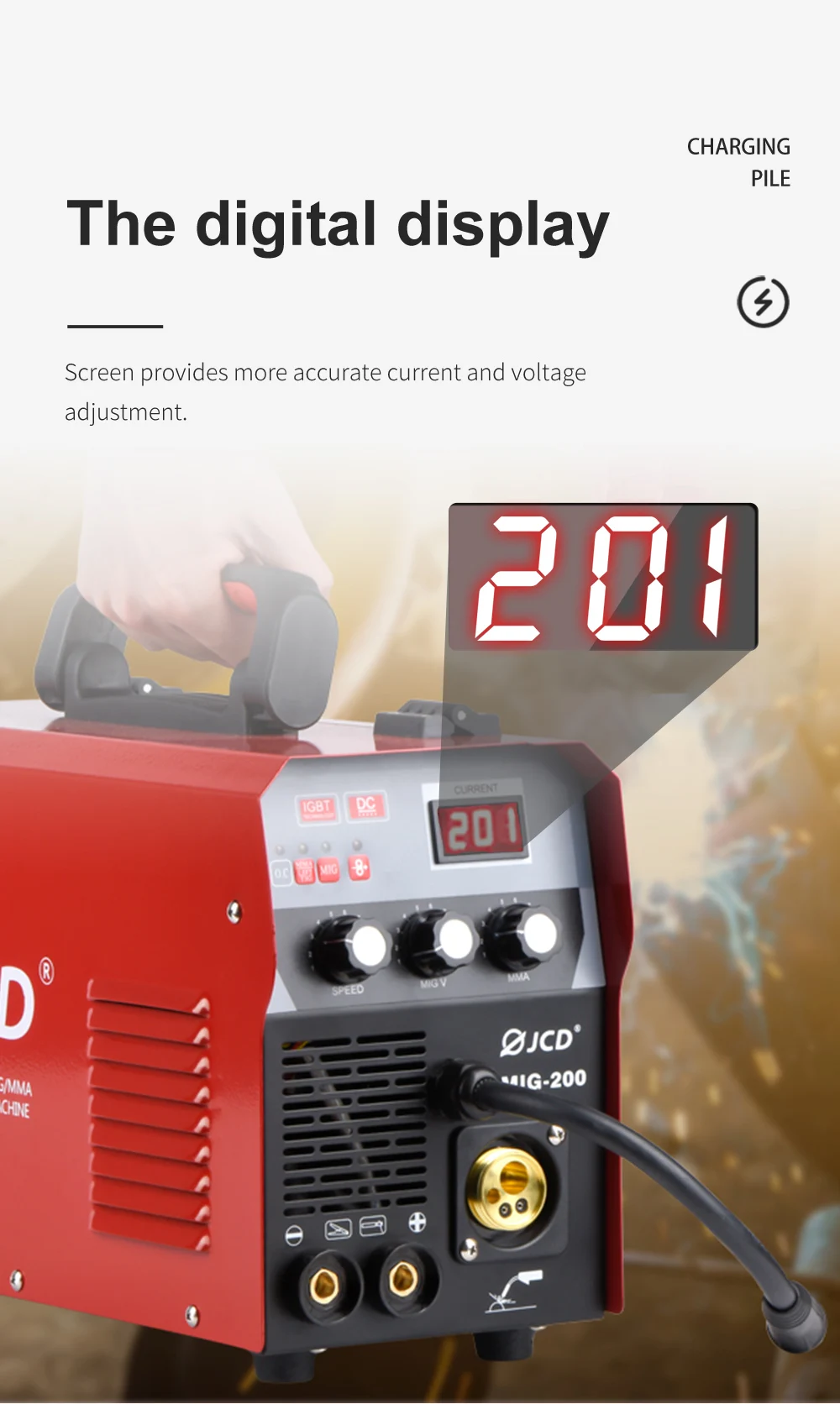 Equipo de soldar JCD Mig de 220V MMA IGBT CC 200/160A