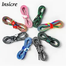 Insicre/Новинка; модное украшение для шнурка с принтом; цветная обувь; спортивная обувь на плоской подошве; цветные двойные шнурки для женщин и мужчин