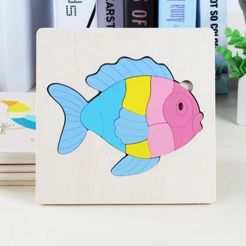 

Wooden 3D Puzzle Toys Kids Animal Traffic Puzzle Toys For Children Early Education Jigsaw Puzzle kindergarten Aid Toy Juguetes
