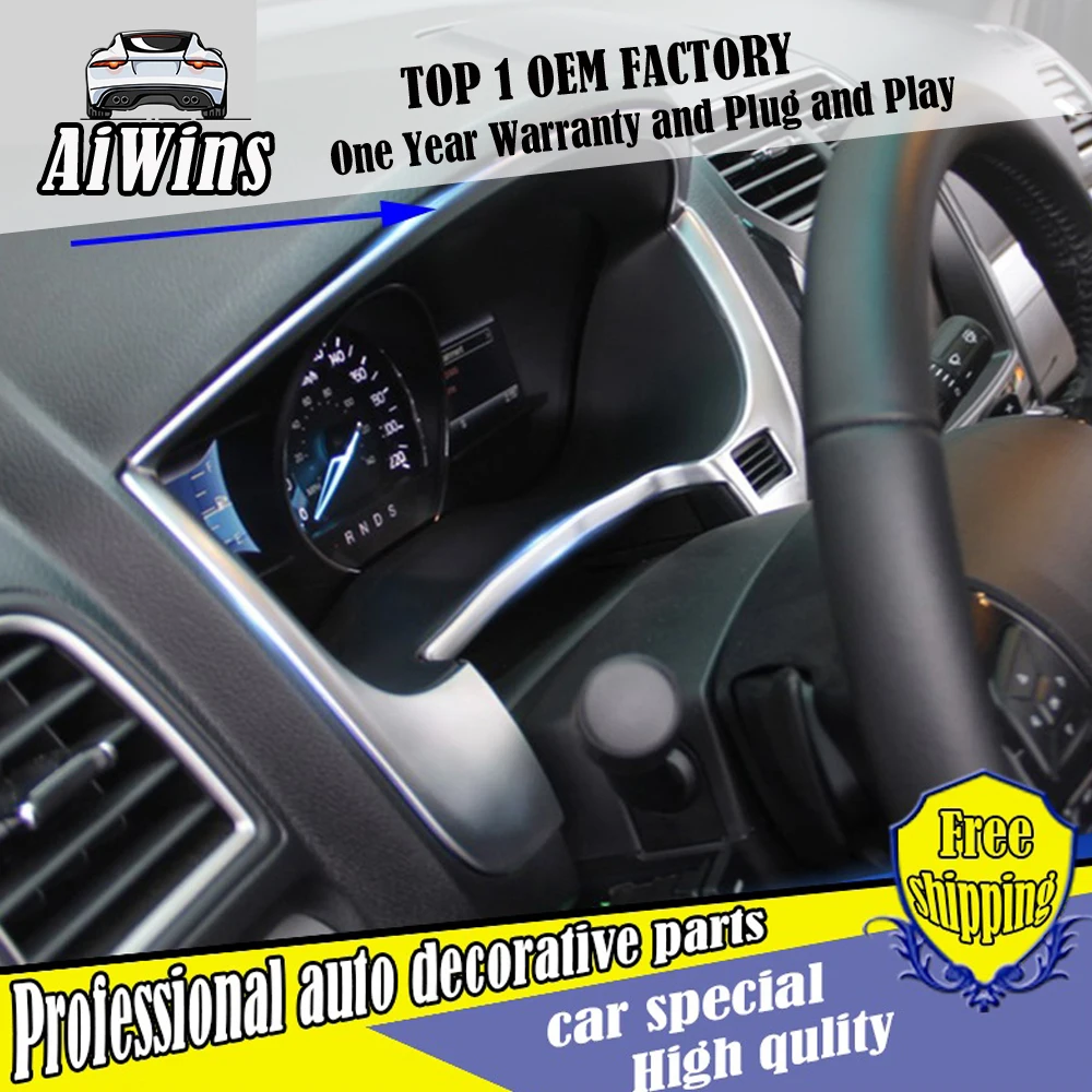 Автомобильный Стайлинг ABS панель датчика прибора автомобиля накладка наклейка для Ford Explorer приборная панель Accent Bezeul рамка украшения
