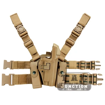 

Tactical Serpa Concealment Level 3 Retention Auto Lock Duty Right Hand Drop Leg Thigh Pistol Holster For Sig P226 P229