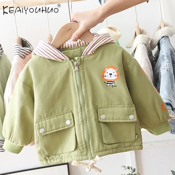 

2020 New Winter Baby Clothes Yellow Green Windbreaker For Girls Fashion Jacket For A Boy Childrens' Jacket For 2-5 Years Old