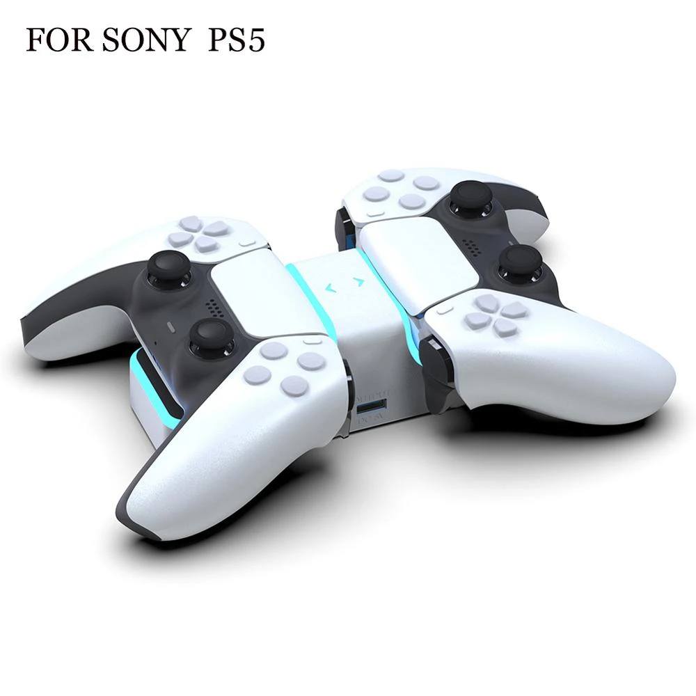 Ps5コントローラー用のデュアルusbc充電ステーション Ps 5用のusb出力ポートを備えたdualsenseアクセサリ 充電器 Aliexpress