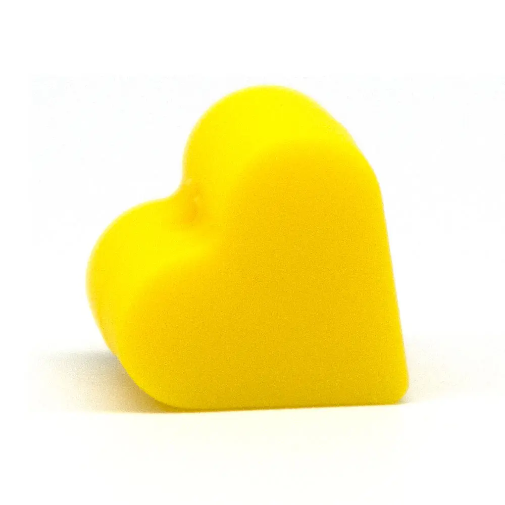 Yellow Heart GYLAXIDO 50 шт. Мини Сердце Корона Звезда Perle силиконовые бусины сделай своими ругами слингобусы бусины BPA свободные бусины для изготовления ювелирных изделий игрушка - Цвет: Yellow Heart