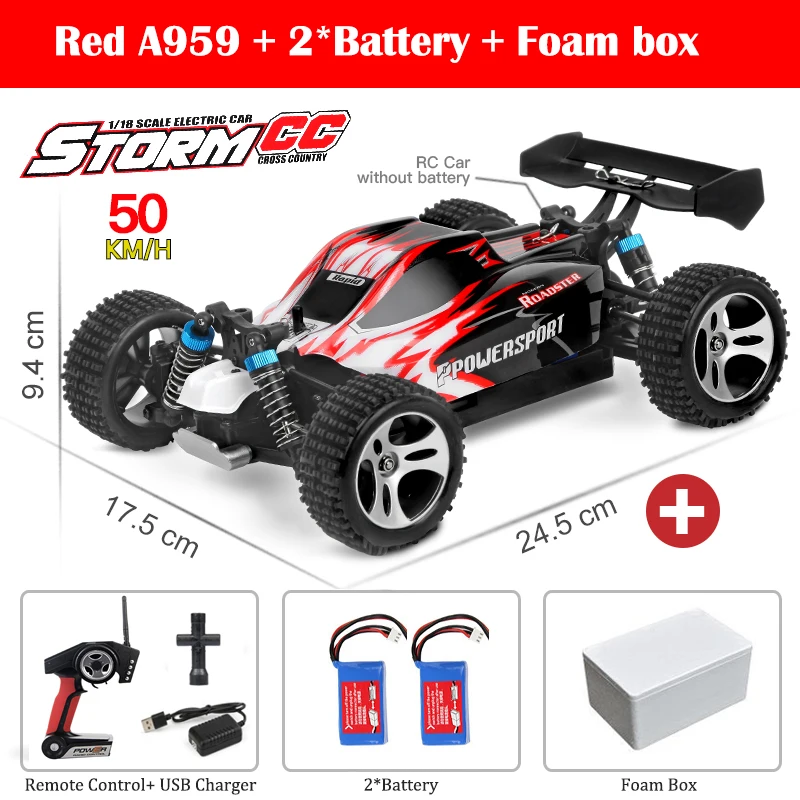 Wltoys A959/ A949/ A969 /A979 1:18 2.4Ghz 4WD RC Car Off