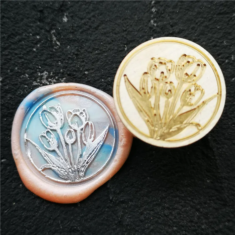 Plant Seal Flower Leaf wreath Seal Wax Seal Stamp Retro Antique Sealing Wax Scrapbooking Stamps HEAD Wedding sealing wax stamps ink stamps for crafting Scrapbooking & Stamps