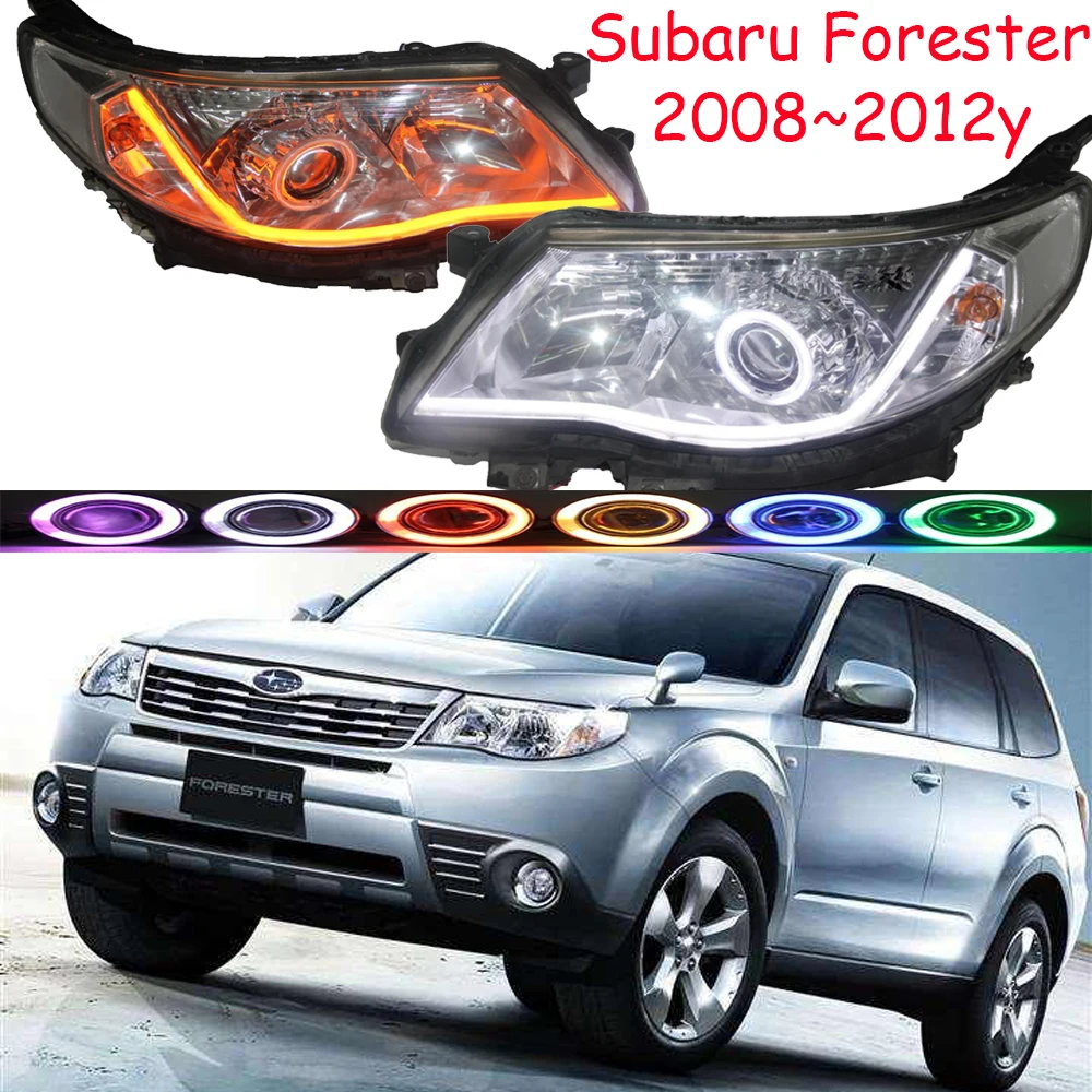 

Stock!2008~2012y car bupmer head light for Subaru Forester headlight car accessories LED DRL HID xenon fog for Forester headlamp