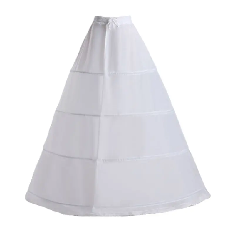

Bride Wedding Dress Hoops Skirt Support Lady Girls Party Prom Ball Dress Inner Substrate Petticoat Long Underskirt
