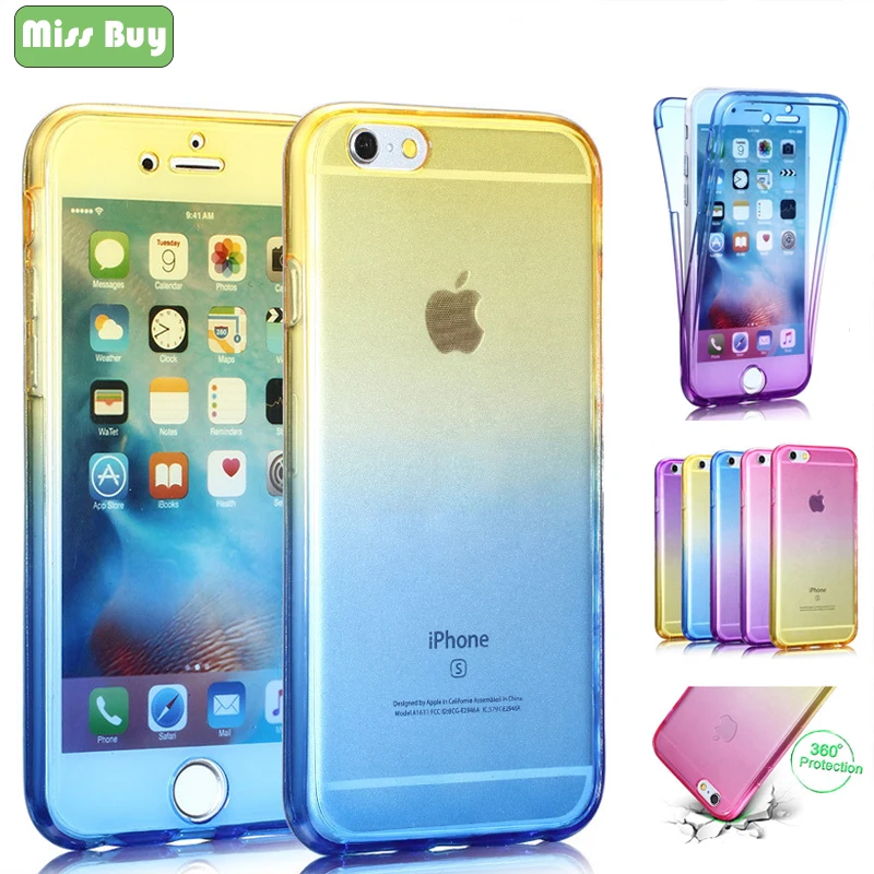 

360 Grasient Silicone Full Cover For Samsung galaxy A40 Phone Cases Soft TPU Two Crystal Fundas For Samsung galaxy A50 Coque