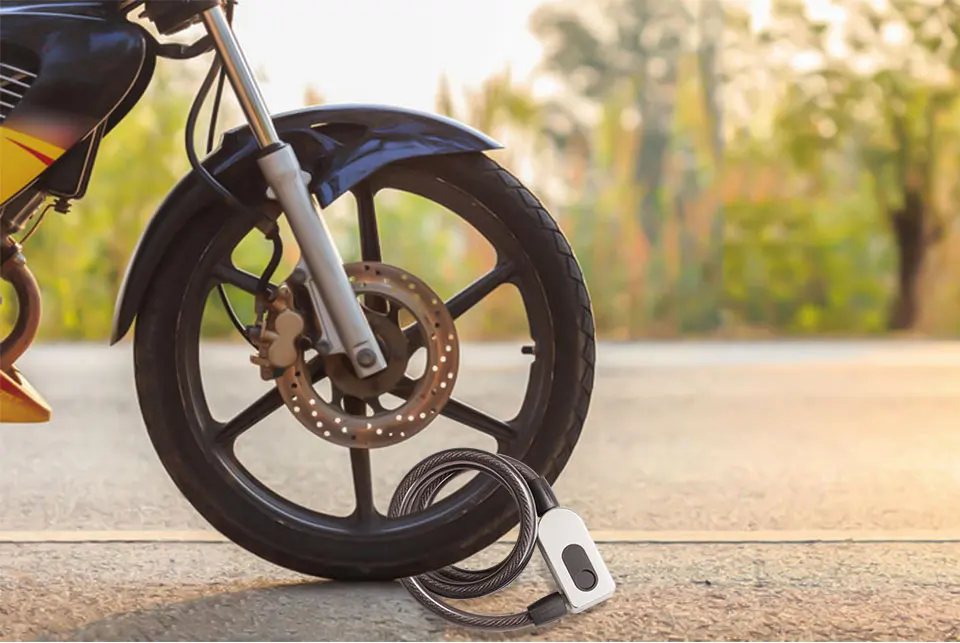 Stainless Steel Cable Anti-Theft Smart Bike Bicycle USB Fingerprint Lock Quick Unlock Waterproof Motorcycle Cycle MTB Door Lock