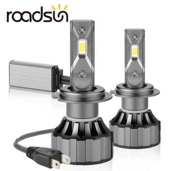 

roadsun Mini H4 H7 LED Car Headlight Bulbs Canbus LED H1 H11 9005 9006 CSP Chips 50W 14000LM 6000K 12V Auto Headlamp Light Bulbs