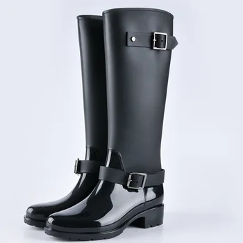 

Rain Boots High Womens Ladies Footwear Knee High Boots Water Proof Unisex 2Colors Long C365