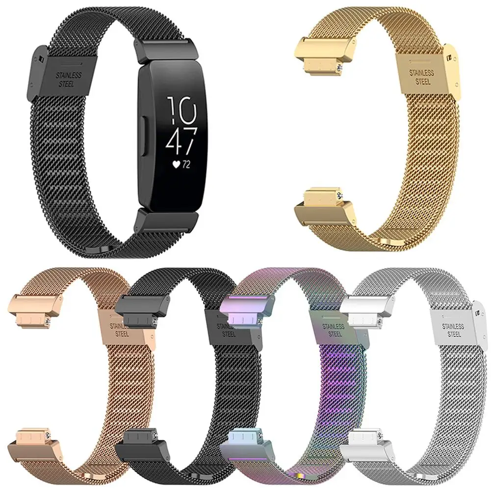 

2019 Newest Metal Watch Band Stainless Steel Wrist Band Strap For Fitbit Inspire HR Inspire Unisex Replacement Strap