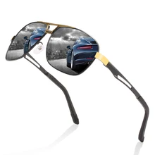 

Titanium Alloy Spring Leg Polarized SunGlasses Men/Women Pilot Gradient Driving Eyewear Coating Lens 362 UV400 GafasDe Sol Mujer