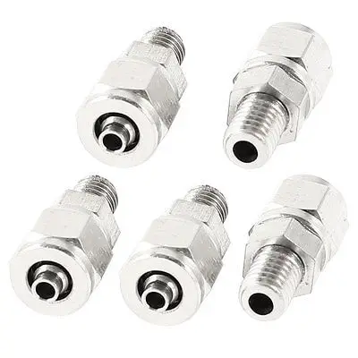 

5 Pcs 5mm Male Thread to 2mmx4mm Pipe Air Pneumatic Quick Straight Connectors