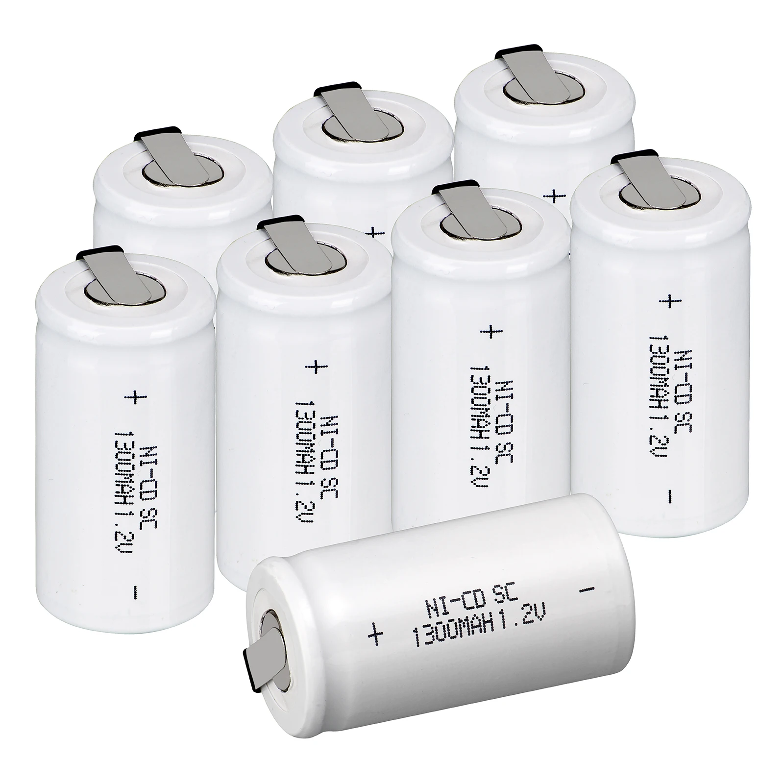 White SC 1300mAh ni-cd 1.2v batteries rechargeable batteries 4.25cm*2.2cm 1.2 v battery for power tool