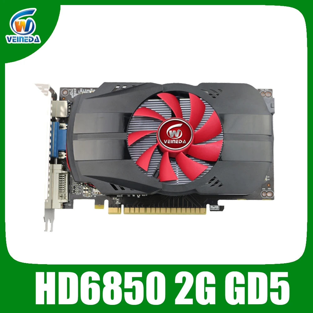 Графическая карта HD6850 2 ГБ GDDR5 256Bit игровая видеокарта HDMI VGA DVI для ATI Radeon InstantKill GTX650, GT730