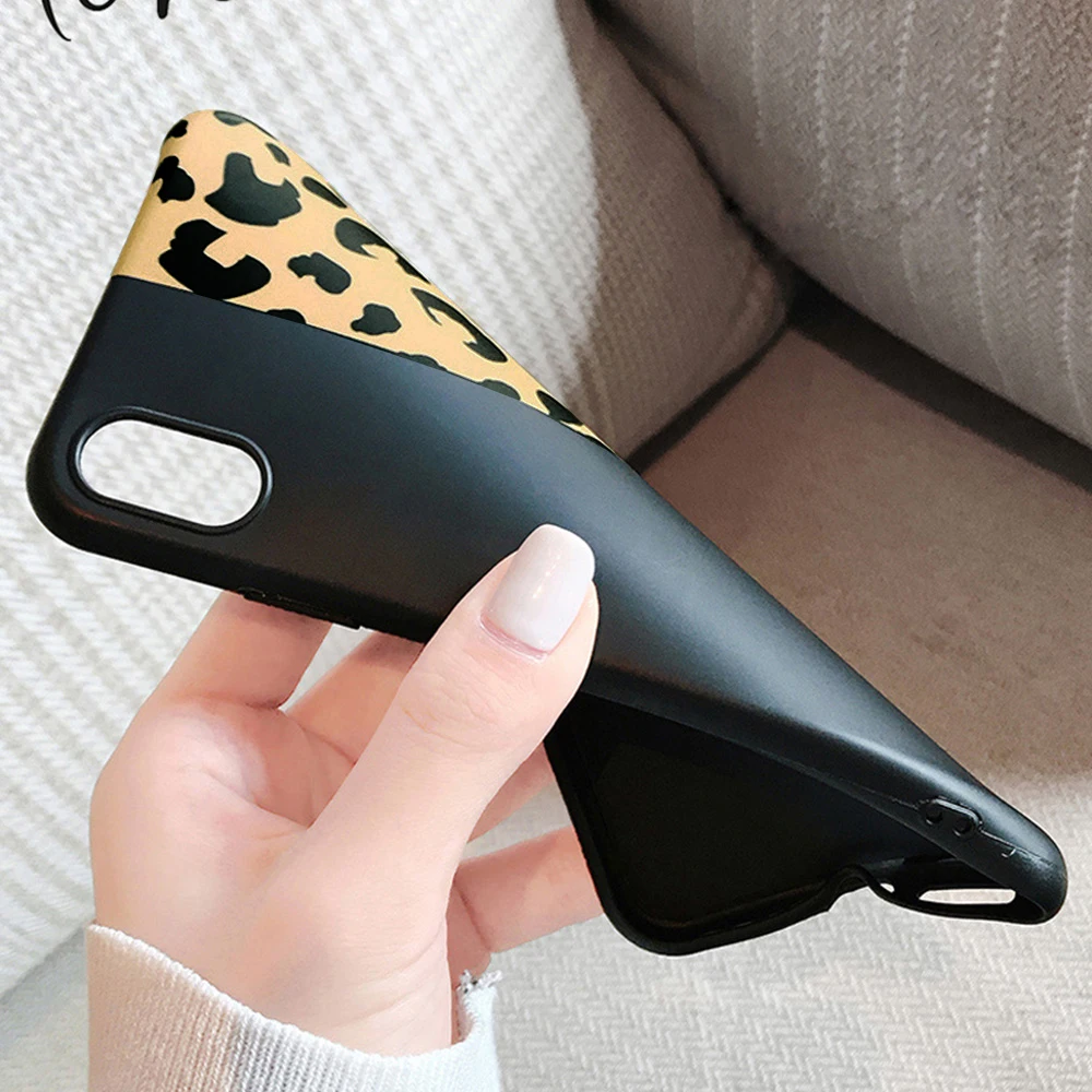 L FADNUT для iPhone X чехол Xr Xs Max 7 8 6S 6 Plus 5 S SE милый леопардовый узор силиконовый мягкий