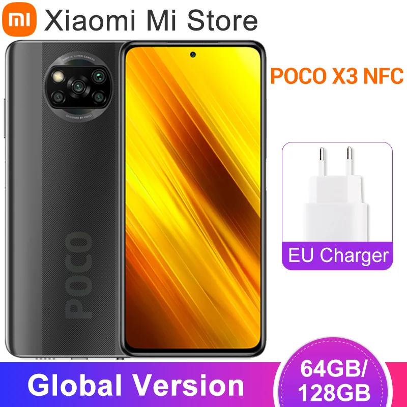 Global Version Xiaomi POCO X3 NFC Smartphone 6GB RAM 64GB ROM Snapdragon  732G Octa Core 64MP 5160mAh Battery 120Hz Refresh Rate