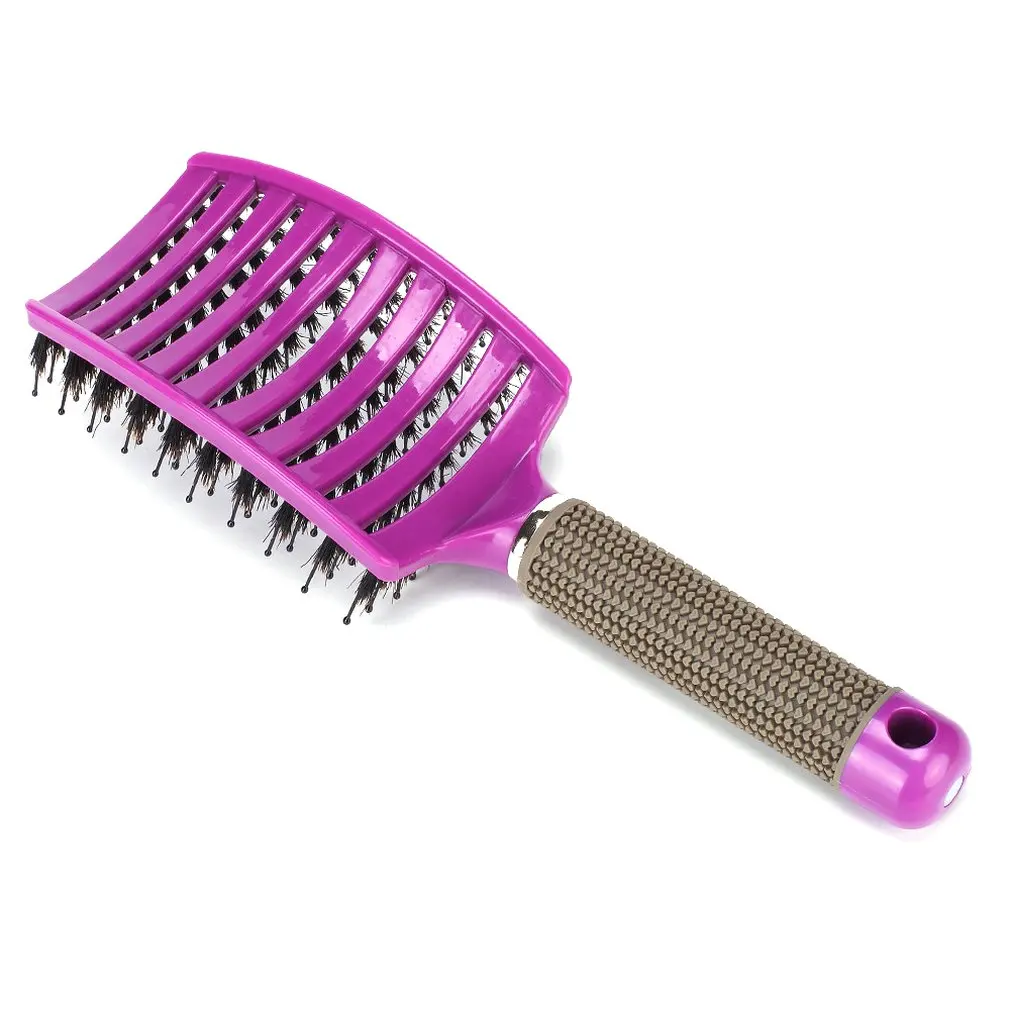 

4 Color Women Hair Scalp Massage Comb Bristle Nylon Hairbrush Wet Curly Detangle Hair Brush for Salon Hairdressing Styling Tools