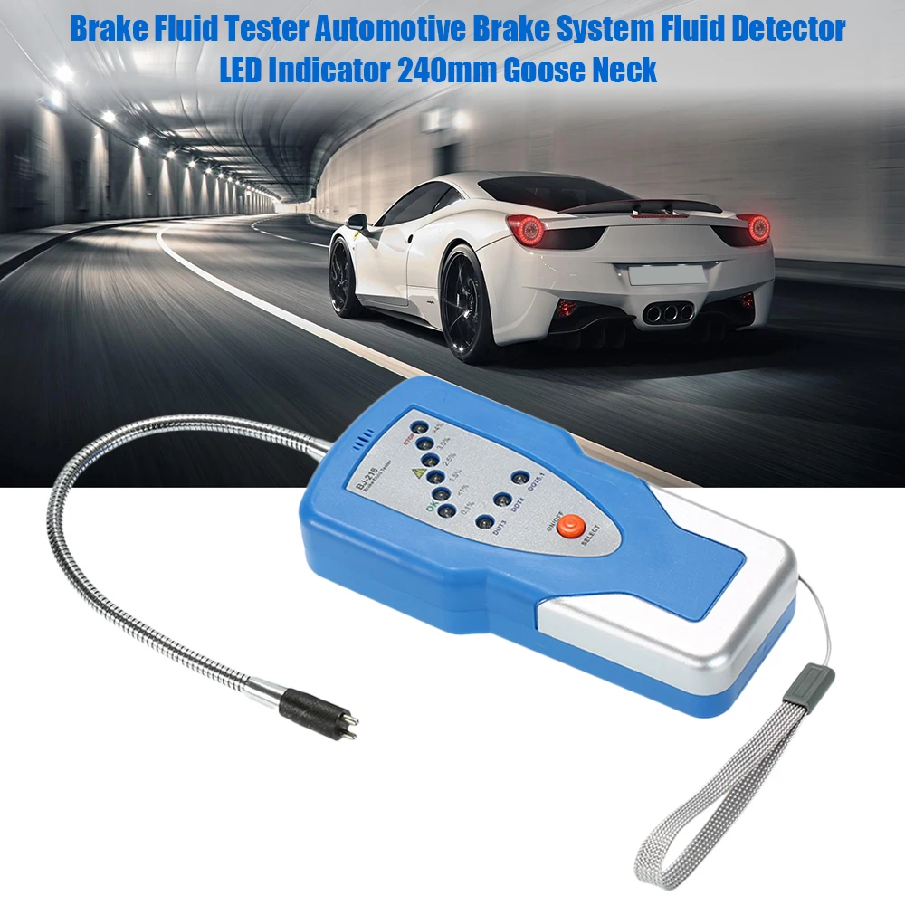 

Hot New 2019 Brake Fluid Tester Automotive Brake System Fluid Detector LED Indicator 240mm Goose Neck
