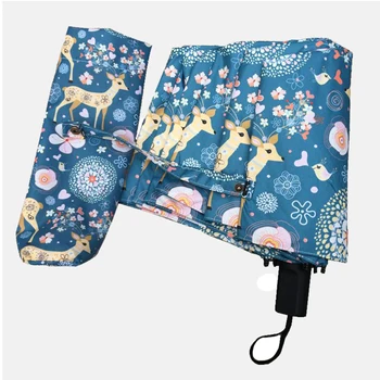 

Sika Deer umbrella Cartoon Children Girl Cartoon Cute Anti-UV Windproof Umbrella Big Portable Folding Boy Sun Umbrellas Parasol