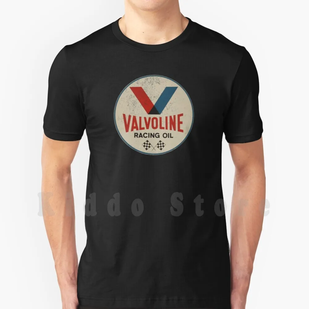Valvoline Racing Sign T Shirt Cotone Uomo Stampa Fai Da Te Cool Tee Valvoline Texaco Castrol Oil Engine Motor Racing Cars Veicoli