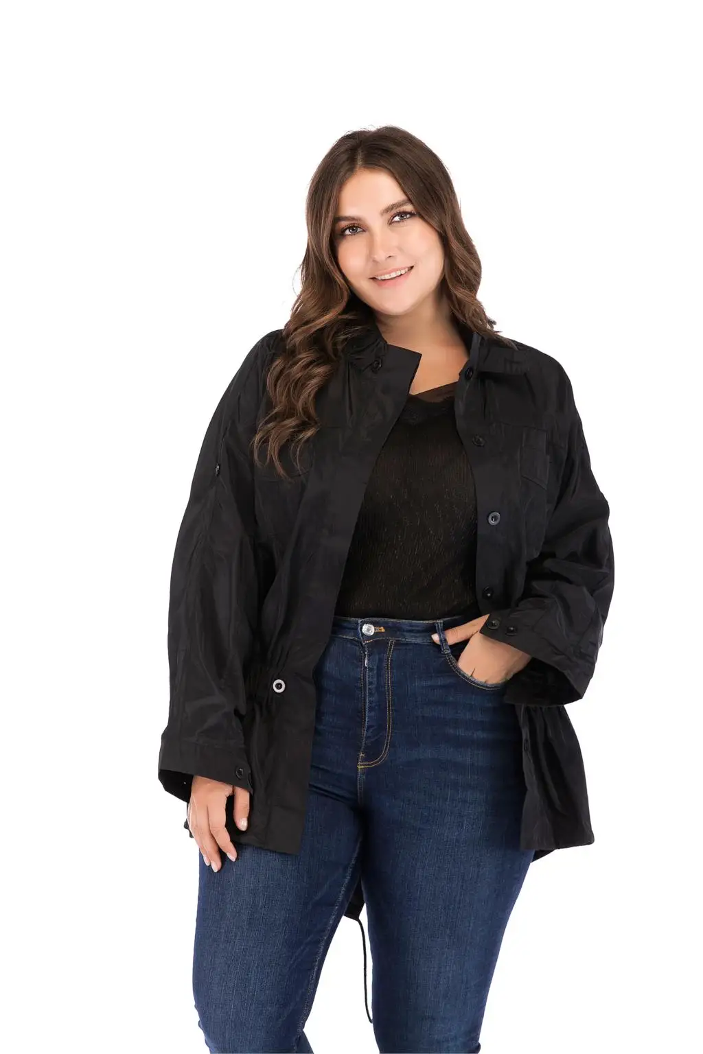 4XL плюс размер женские пальто Мода весна-осень однотонные повседневные женские пальто и куртки черная тонкая женская одежда