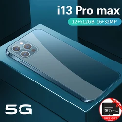 Global Version New I13 Pro Max 6.7 Inch Full Screem 5G Smartphone 12+512GB ROM 6800mAh Android 10.0 Unlocked Cell Phone Face ID