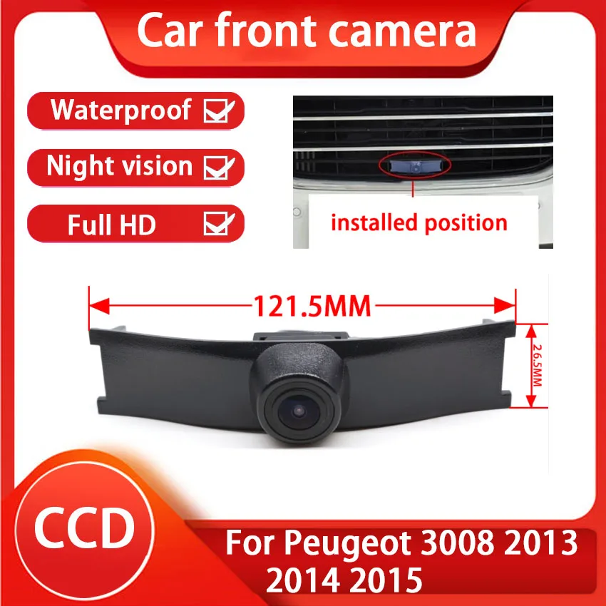 Car Front Grille Camera For Peugeot 3008 2013 2014 2015 Car Special