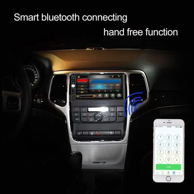 Двойной 2 Din автомобильный стерео Mp5 Mp3 плеер Радио Bluetooth Usb Aux+ парковочная камера fm-передатчик модулятор Автомобильный лодочный Аксессуар# Zer