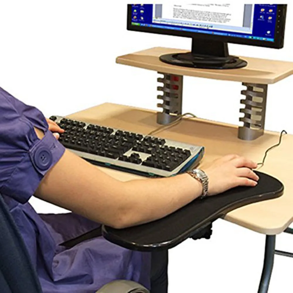 Компьютерная поддержка рук коврик для мыши запястья рук плечо отдых коврик двойное крепление эргономичный прикрепляемый для стола стул/стол удлинитель