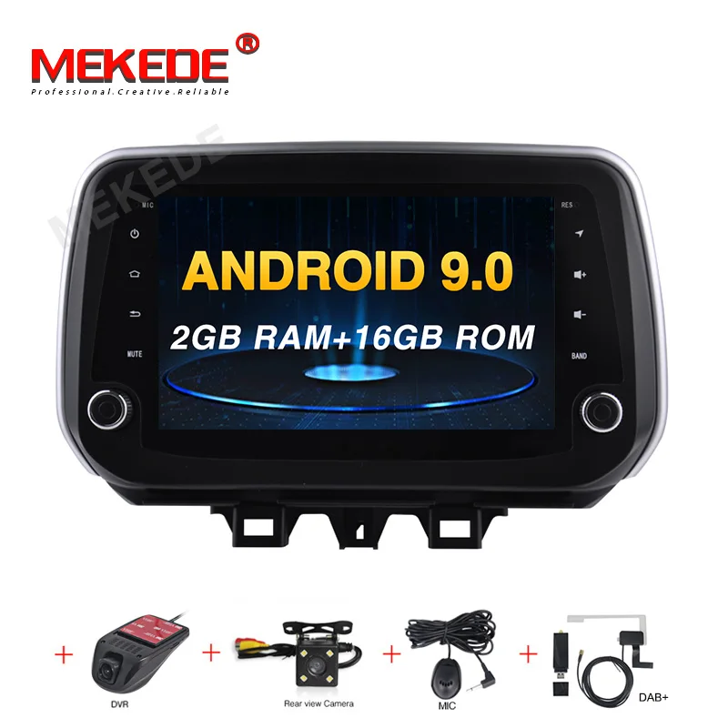 MEKEDE Android 9,0 PX5 4G+ 64G Автомобильный мультимедийный плеер для hyundai New Tucson IX35 автомобильный Радио gps Навигация стерео - Цвет: 16G camera DVR DAB