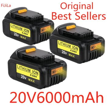 

3pcs20V DCB206 6.0Ah 20V for Dewalt Power Tool Battery DCB206 20V Battery For DEWALT DCB206 20V Battery DCB205 DCB204-2