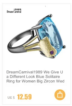 DreamCarnival 1989 Women Lover Heart Zircon Solitaire Rings 4 Colors 11mm Wedding Engagement Party Jewelry Amazing Price WA11316